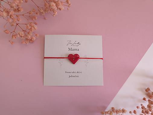 Iné doplnky - Srdiečko s iniciálkou – personalizovaný náramok - 18290813_