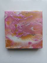 Obrazy - "Ružový mramor", abstraktný obraz, maľba na plátne - 18290928_