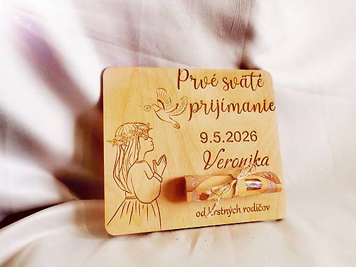 Tabuľky - Tabuľka na peniaze na prvé sväté prijímanie - 18293215_