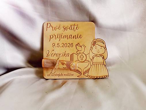 Tabuľky - Tabuľka na peniaze na prvé sväté prijímanie - 18293239_