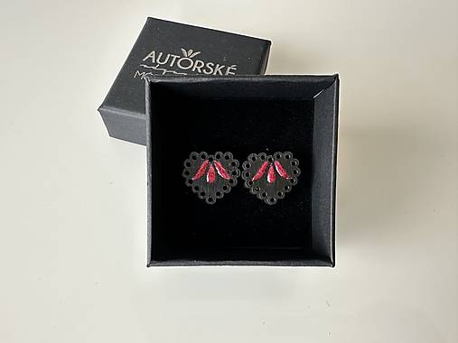 Zapichovačky srdce a tulipán MINI živicované (Čierna)