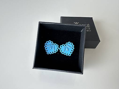 Zapichovačky srdce a tulipán MINI živicované (Tyrkysová)