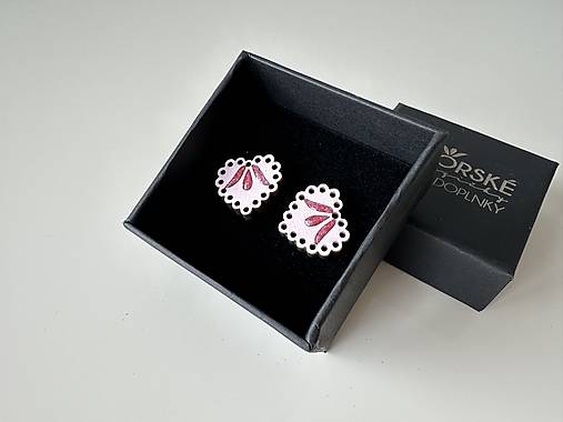 Zapichovačky srdce a tulipán MINI živicované (Ružová)