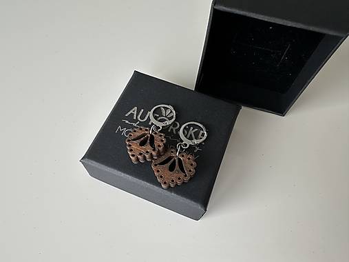 Náušnice ZUZIČKA a tulipány ručne morené visiace MINI