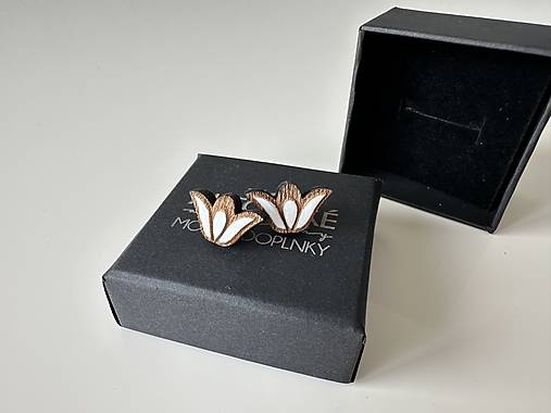 Zapichovačky tulipániky živicované (Biela)