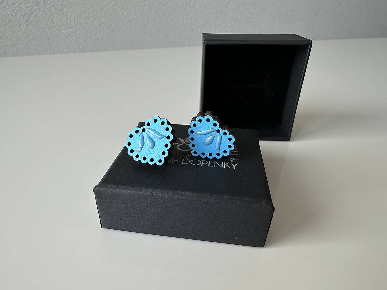 Zapichovačky srdce a tulipán MINI živicované (Tyrkysová)