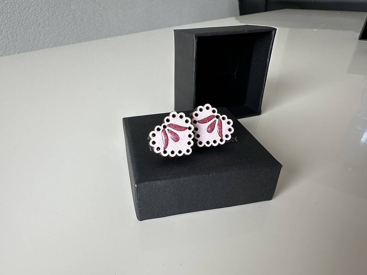 Zapichovačky srdce a tulipán MINI živicované (Ružová)