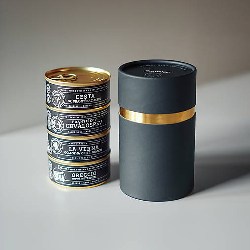 Františkánske sviečky KOMPLET (darčekový tubus)