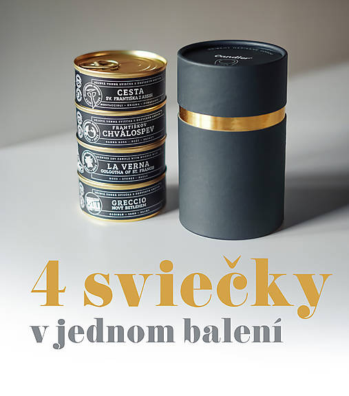 Františkánske sviečky KOMPLET (darčekový tubus)