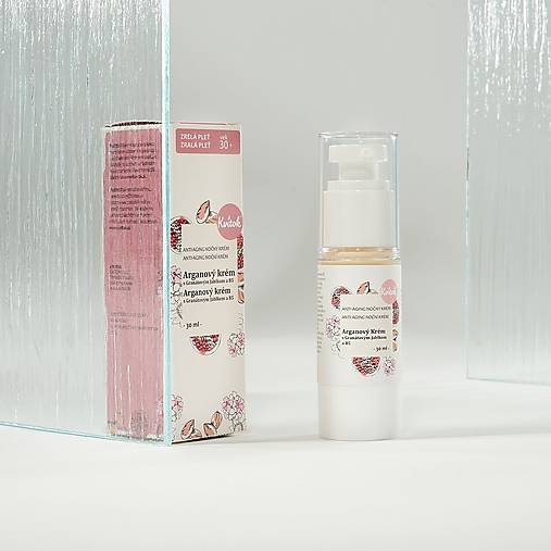 Arganový Krém Kvitok pre Zrelú pleť (30+) – Nočný 30 ml V ZĽAVE 22,2%