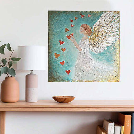 Obrazy - Anjel lásky II_40x40 - 18294968_