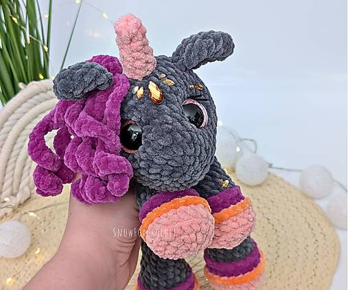 Hračky - Jednorožec trblietavý (šedo - ružovo - fialový) - 18294401_