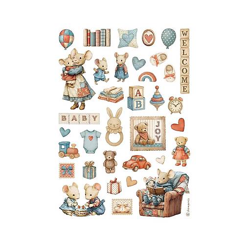Papier - Ryžový papier Stamperia – Family DFSA41090 - 18296912_
