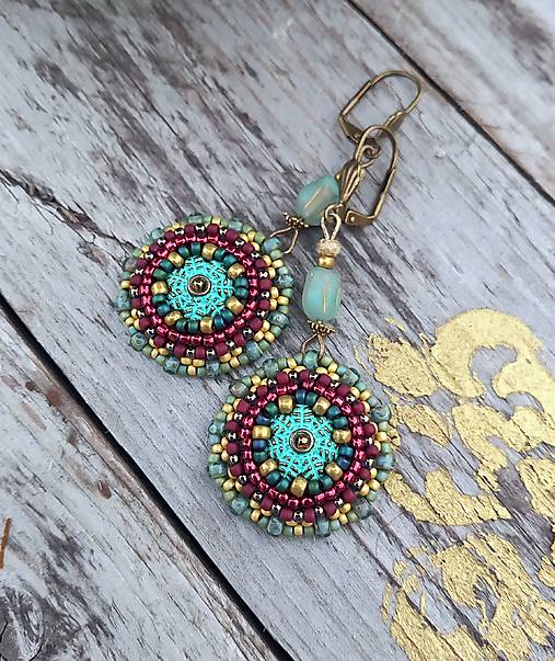 Náušnice - Mandala boho - 18296631_