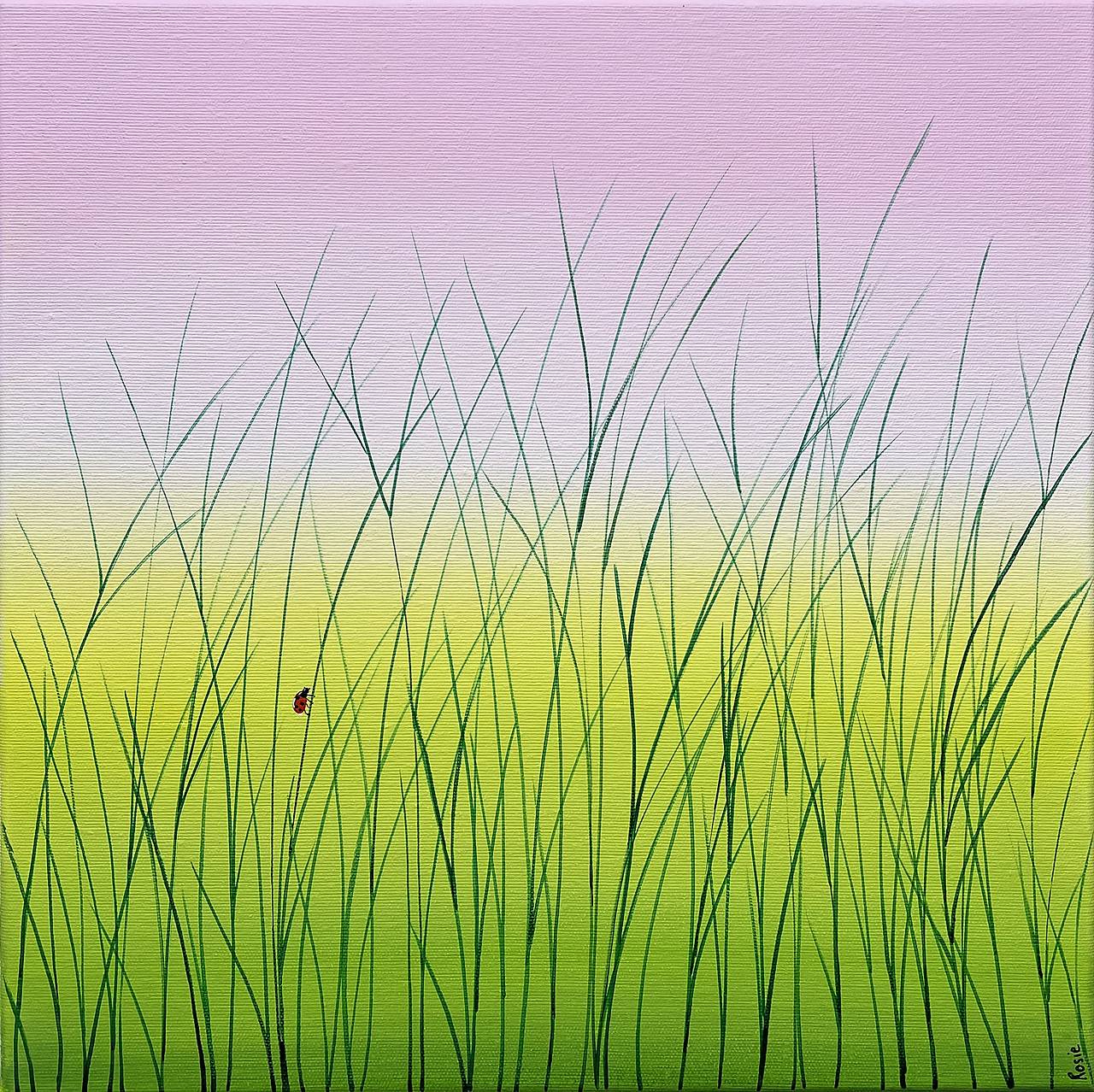 Svitanie na letnej lúke, originál 40x40