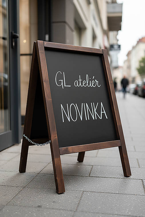 Kriedový reklamný stojan Á-čko (Hnedá)