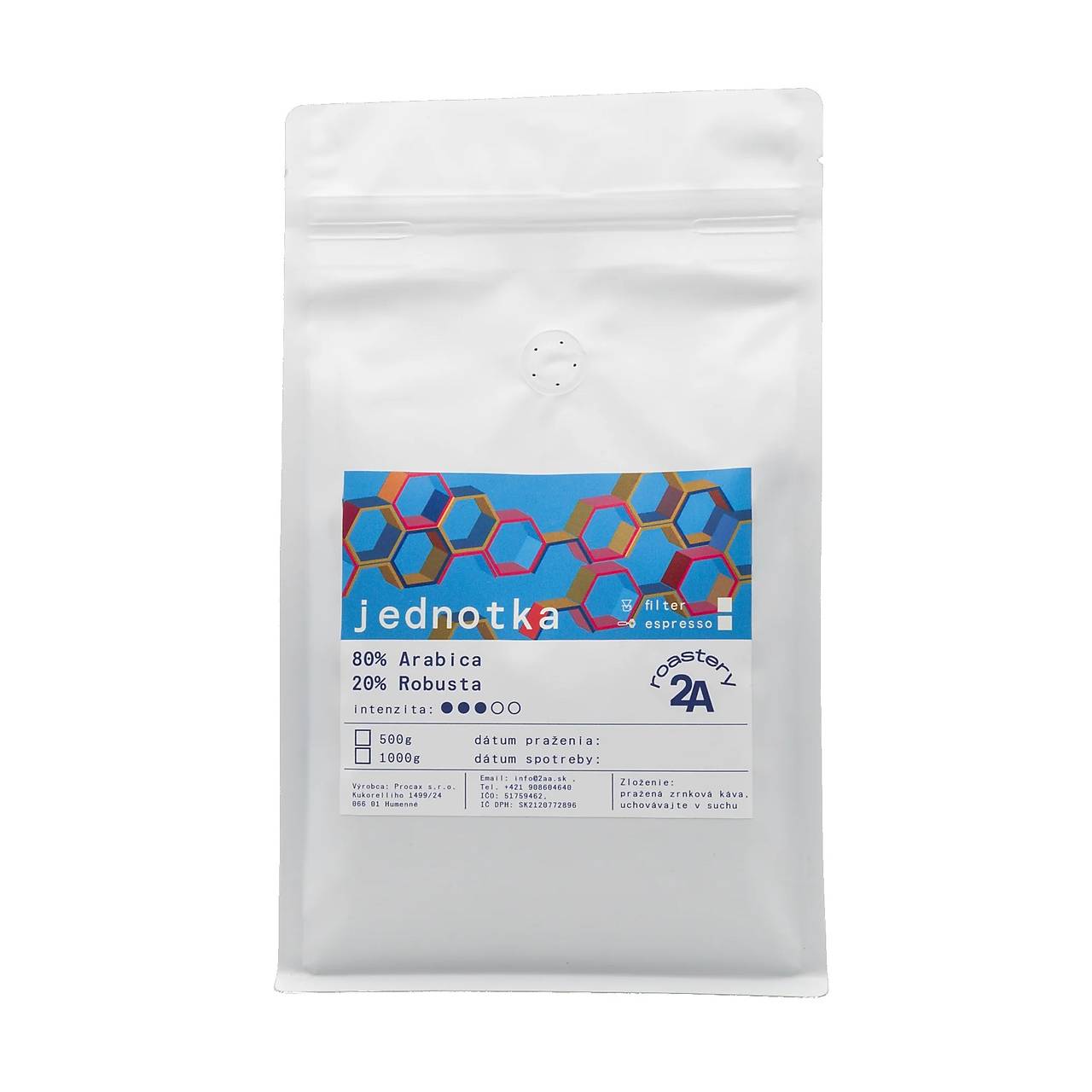 Káva 2A roastery espresso zmes Jednotka