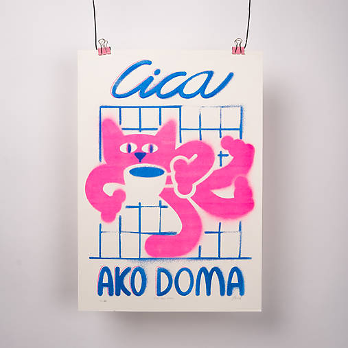 Cica ako doma - risografika