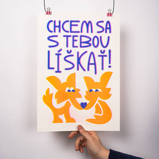 Grafika - Líšky - risografika - 18297691_