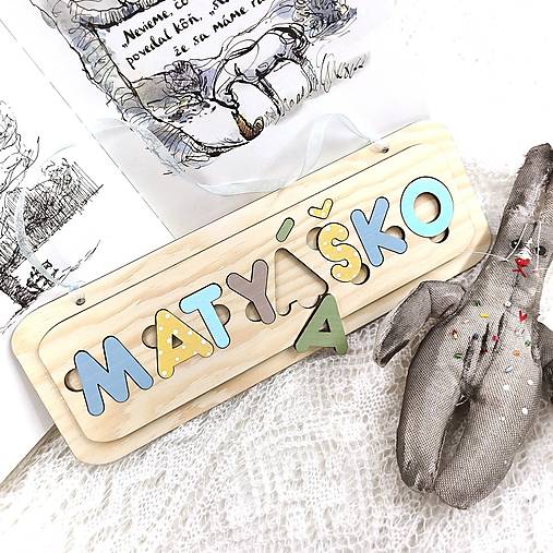 Tabuľky - vkladačka s menom maľovaná - 18300517_