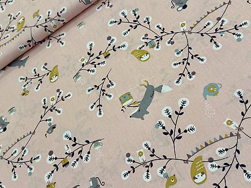 100% BAVLNA /ZVIERATKÁ V LESE