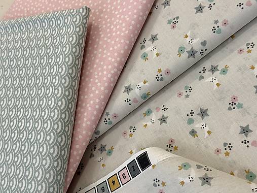 100% BAVLNA / MESIAČIK/ HVIEZDIČKY