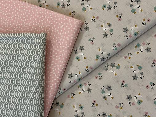 100% BAVLNA / MESIAČIK/ HVIEZDIČKY