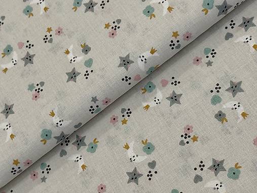 100% BAVLNA / MESIAČIK/ HVIEZDIČKY