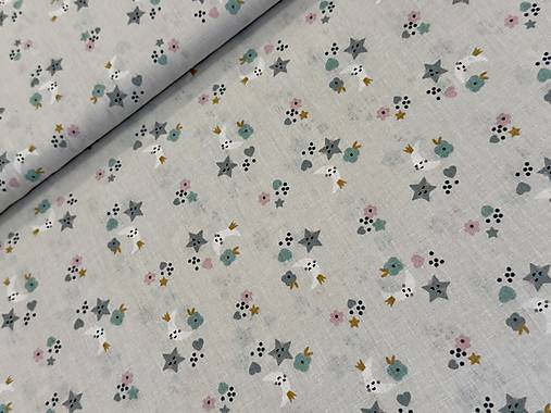 100% BAVLNA / MESIAČIK/ HVIEZDIČKY