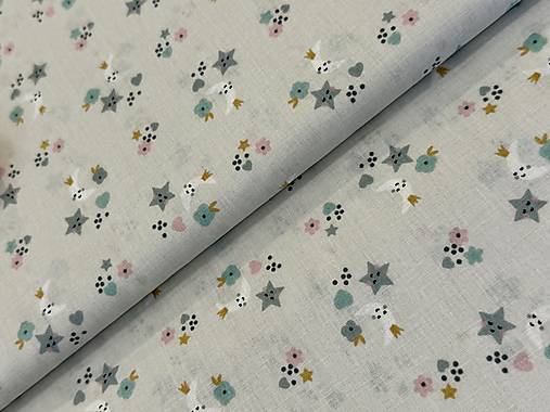 100% BAVLNA / MESIAČIK/ HVIEZDIČKY