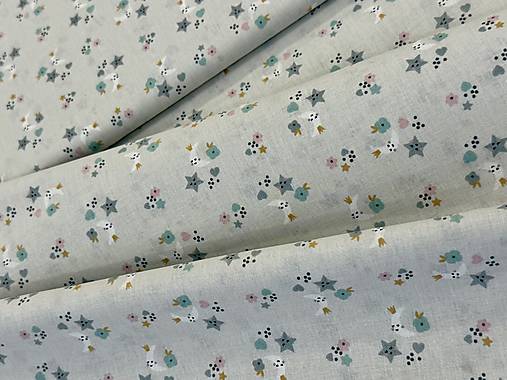 100% BAVLNA /MINT KOPČEKY NA BIELEJ