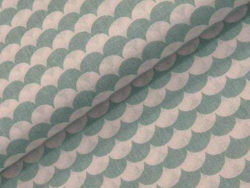 100% BAVLNA / MINT KOPČEKY NA BIELEJ