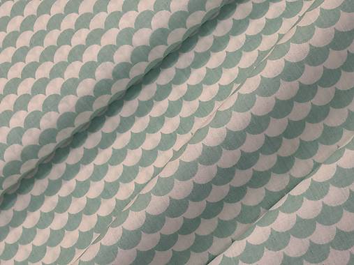 100% BAVLNA / MINT KOPČEKY NA BIELEJ