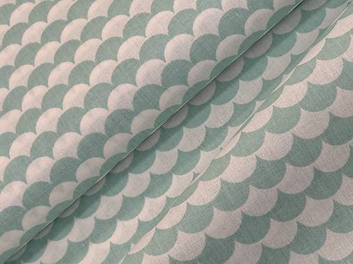 100% BAVLNA / MINT KOPČEKY NA BIELEJ