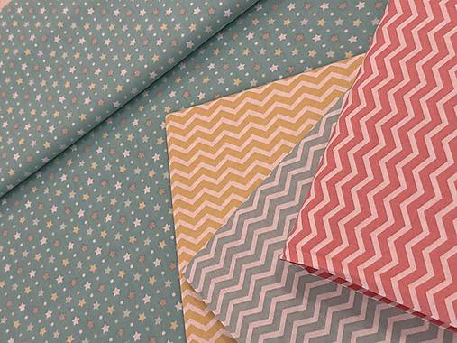 100% BAVLNA / HVIEZDIČKY NA MINT