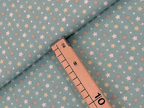 100% BAVLNA / HVIEZDIČKY NA MINT