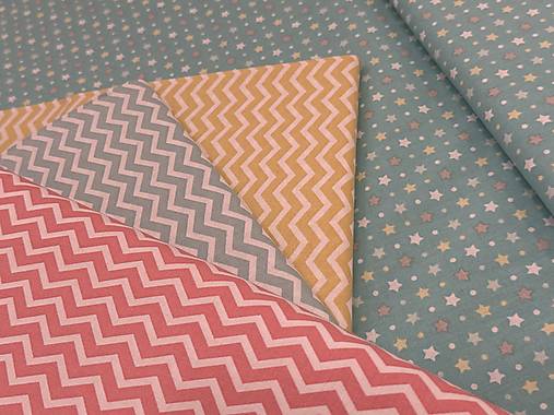 100% BAVLNA / HVIEZDIČKY NA MINT