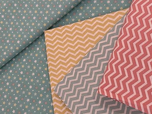 100% BAVLNA / HVIEZDIČKY NA MINT