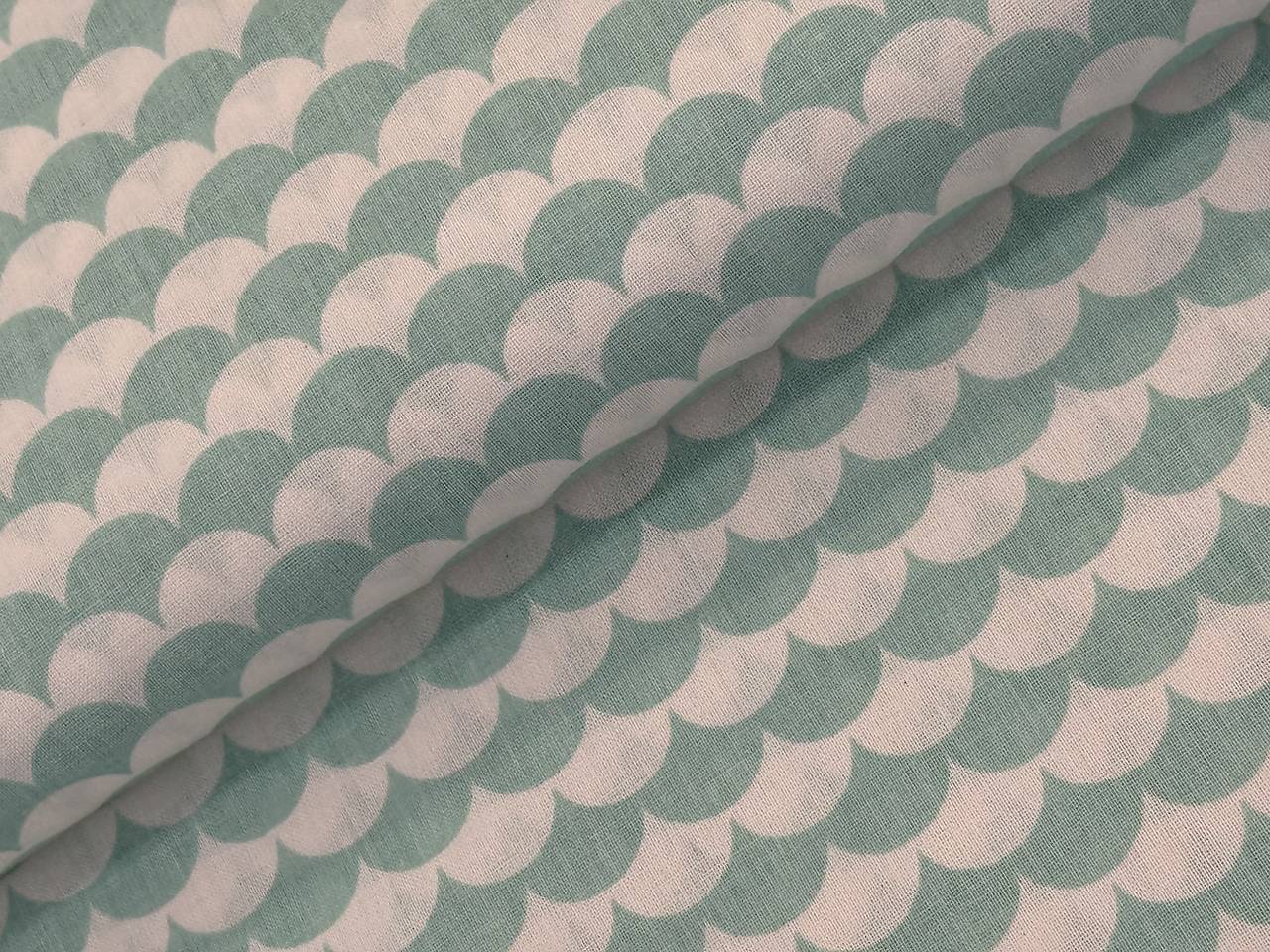 100% BAVLNA / MINT KOPČEKY NA BIELEJ