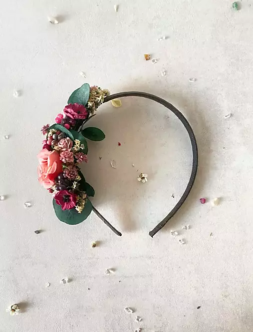 Kvetinová čelenka "krása prichádzajúceho večera"