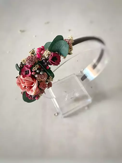 Kvetinová čelenka "krása prichádzajúceho večera"