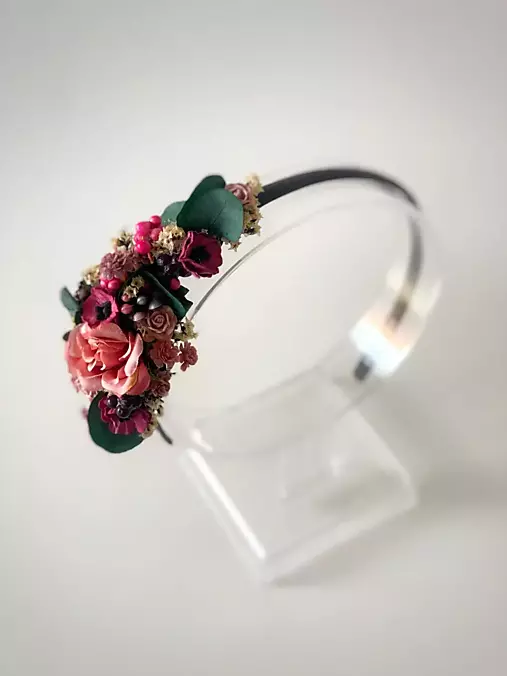 Kvetinová čelenka "krása prichádzajúceho večera"