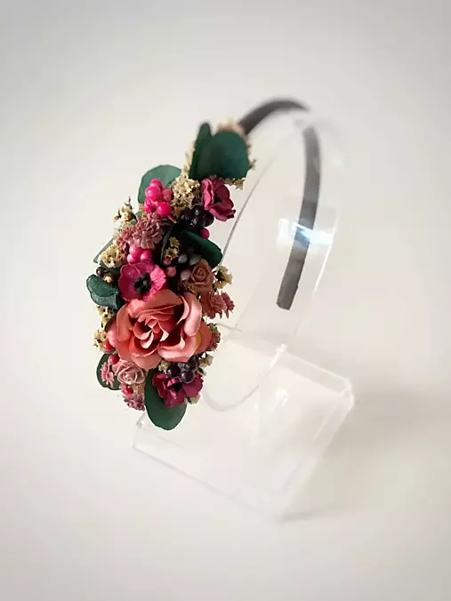 Kvetinová čelenka "krása prichádzajúceho večera"