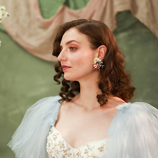 Kvetinové náušnice "prvý jarný pozdrav"