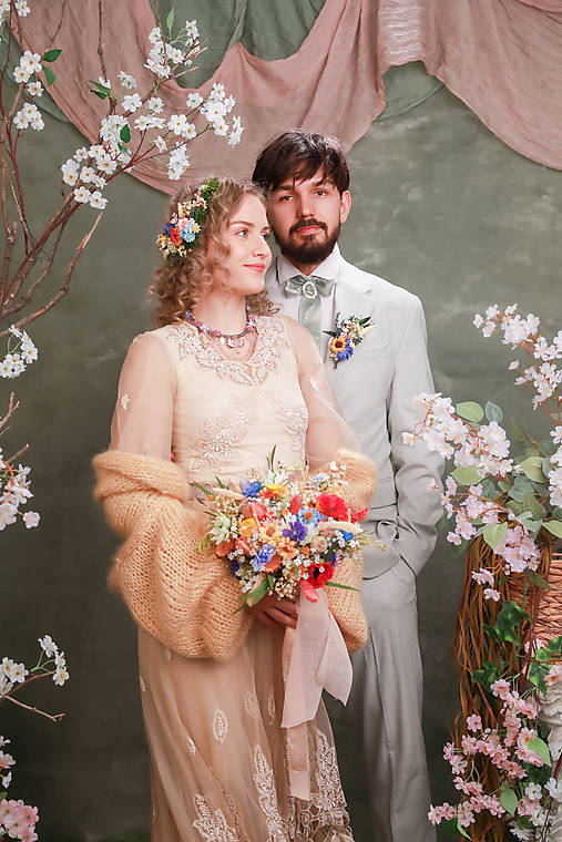 Svadobný set "tajomstvá ukryté v lúčnych kvetoch" - možnosť zakúpiť i samostatne