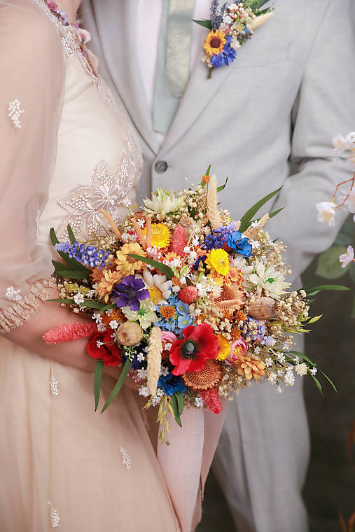 Svadobný set "tajomstvá ukryté v lúčnych kvetoch" - možnosť zakúpiť i samostatne