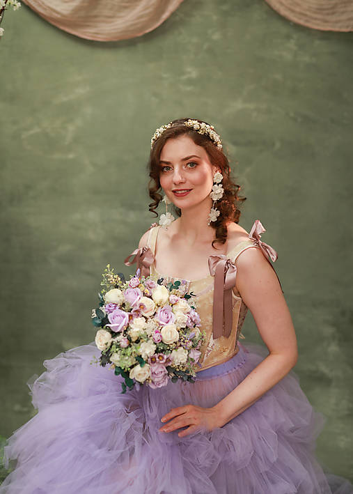 Svadobná kytica "záhrada pri stmievaní"