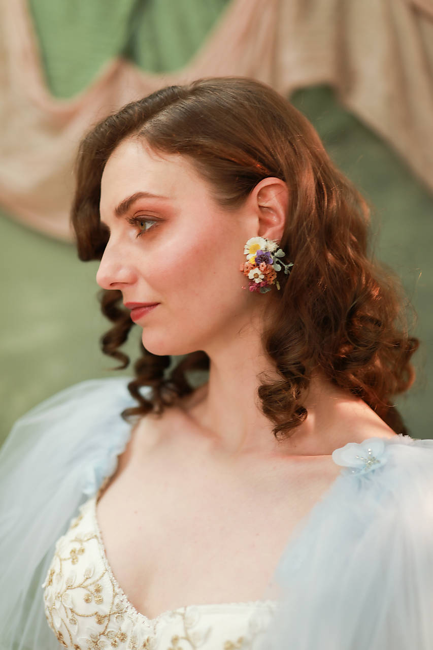 Kvetinové náušnice "prvý jarný pozdrav"