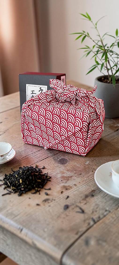 Furoshiki Vlnky červené