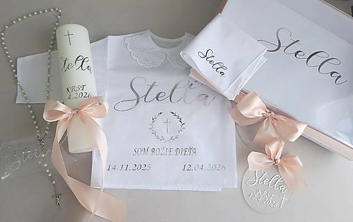 Detské oblečenie - Set ku krstu - 18299150_